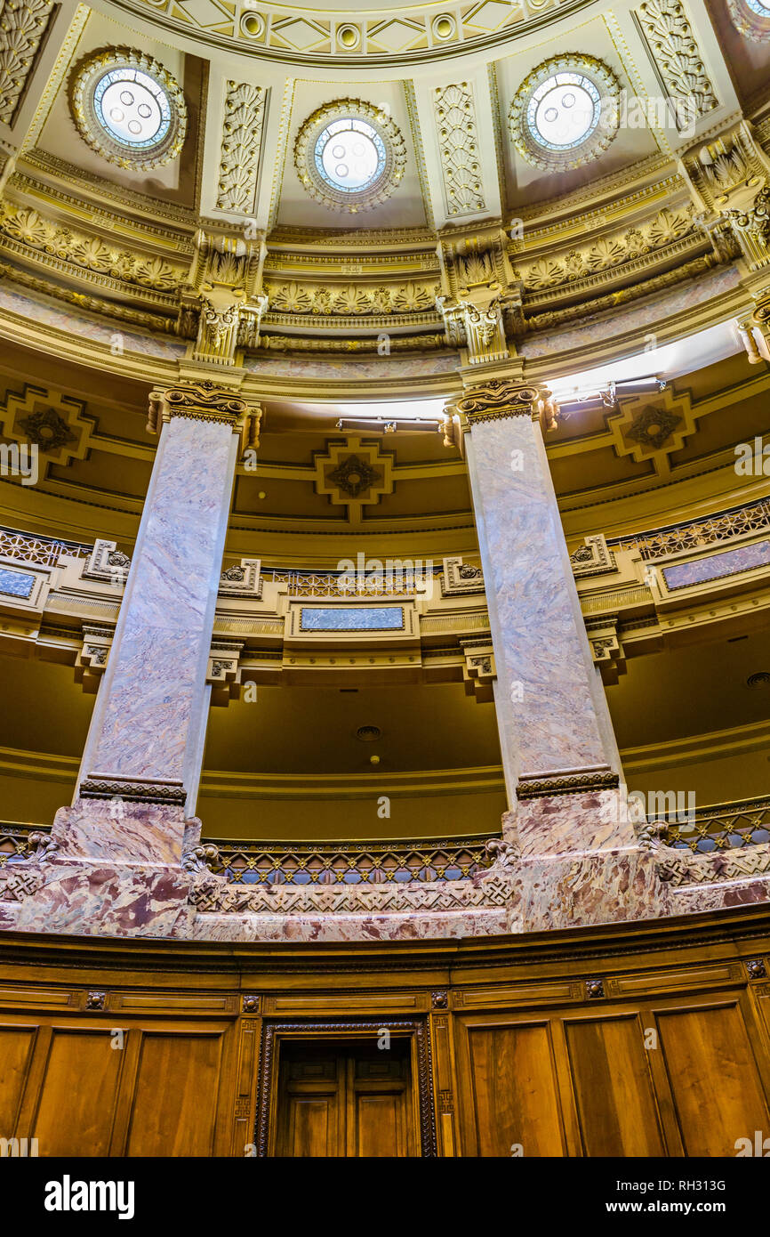 MONTEVIDEO, URUGUAY, octobre - 2018 vide - Chambre des députés au palais législatif de l'uruguay. Banque D'Images