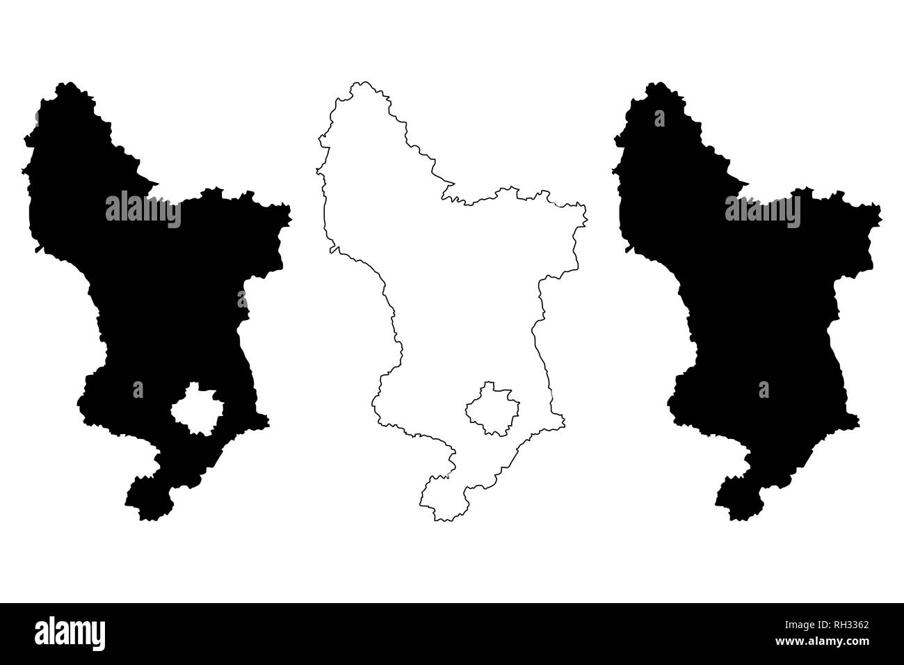 Derbyshire (Royaume-Uni, Angleterre, non-metropolitan county, shire county) map vector illustration gribouillage, croquis du Derbyshire Illustration de Vecteur