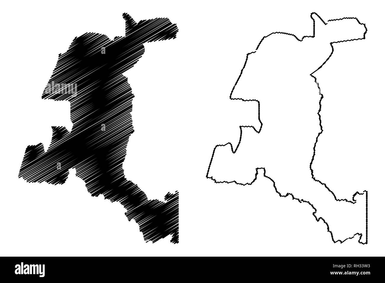 Carte du congo rdc Banque d'images noir et blanc - Alamy