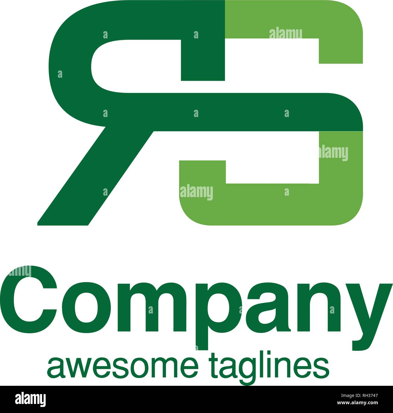 Lettre initiale de création logo concept RS vector élément Illustration de Vecteur