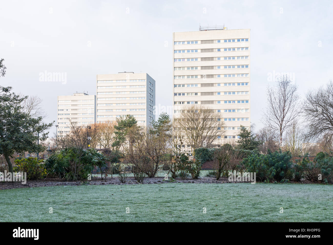 Des tours d'immeubles d'appartements dans la région de Brindley Drive, Birmingham Banque D'Images