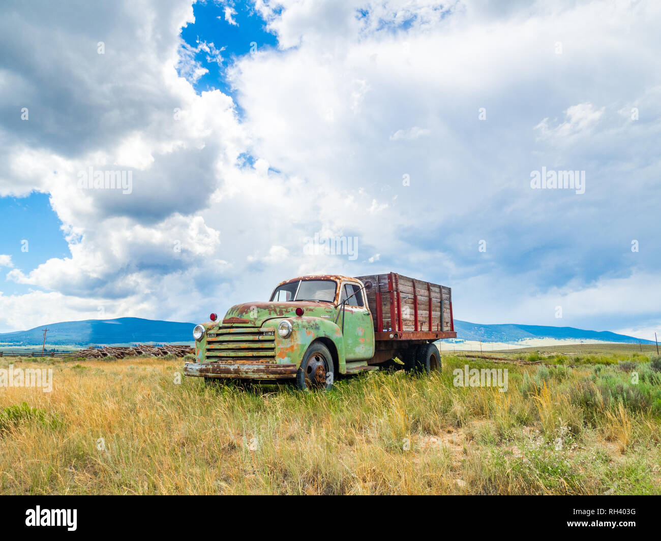 Un vieux camion abandonné en Amérique du Nord Banque D'Images