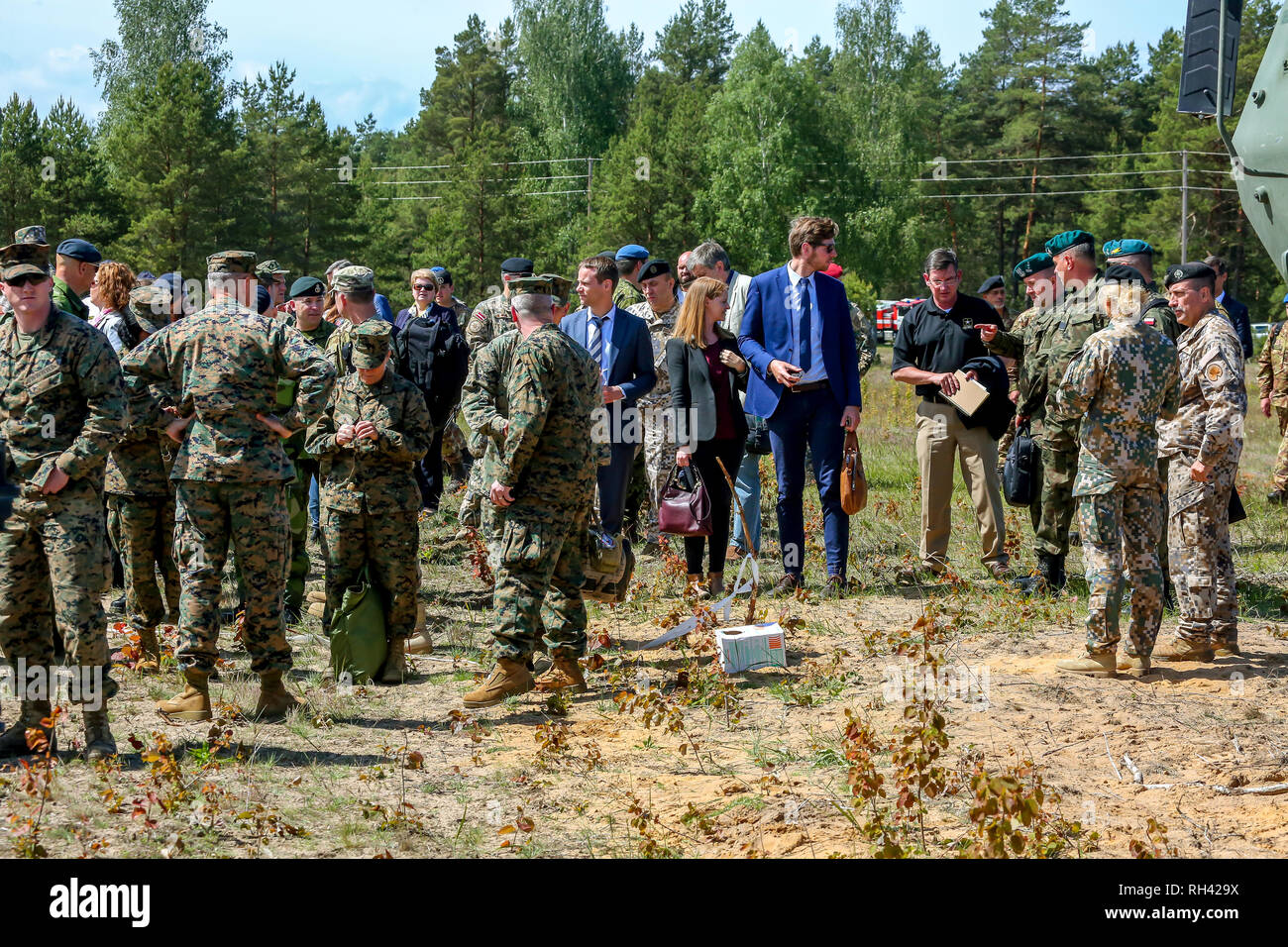Formation militaire internationale grève 2017 'Saber', Adazi, Lettonie, du 3 au 15 juin 2017. L'Europe de l'armée américaine a conduit à l'exercice militaire annuel International Banque D'Images