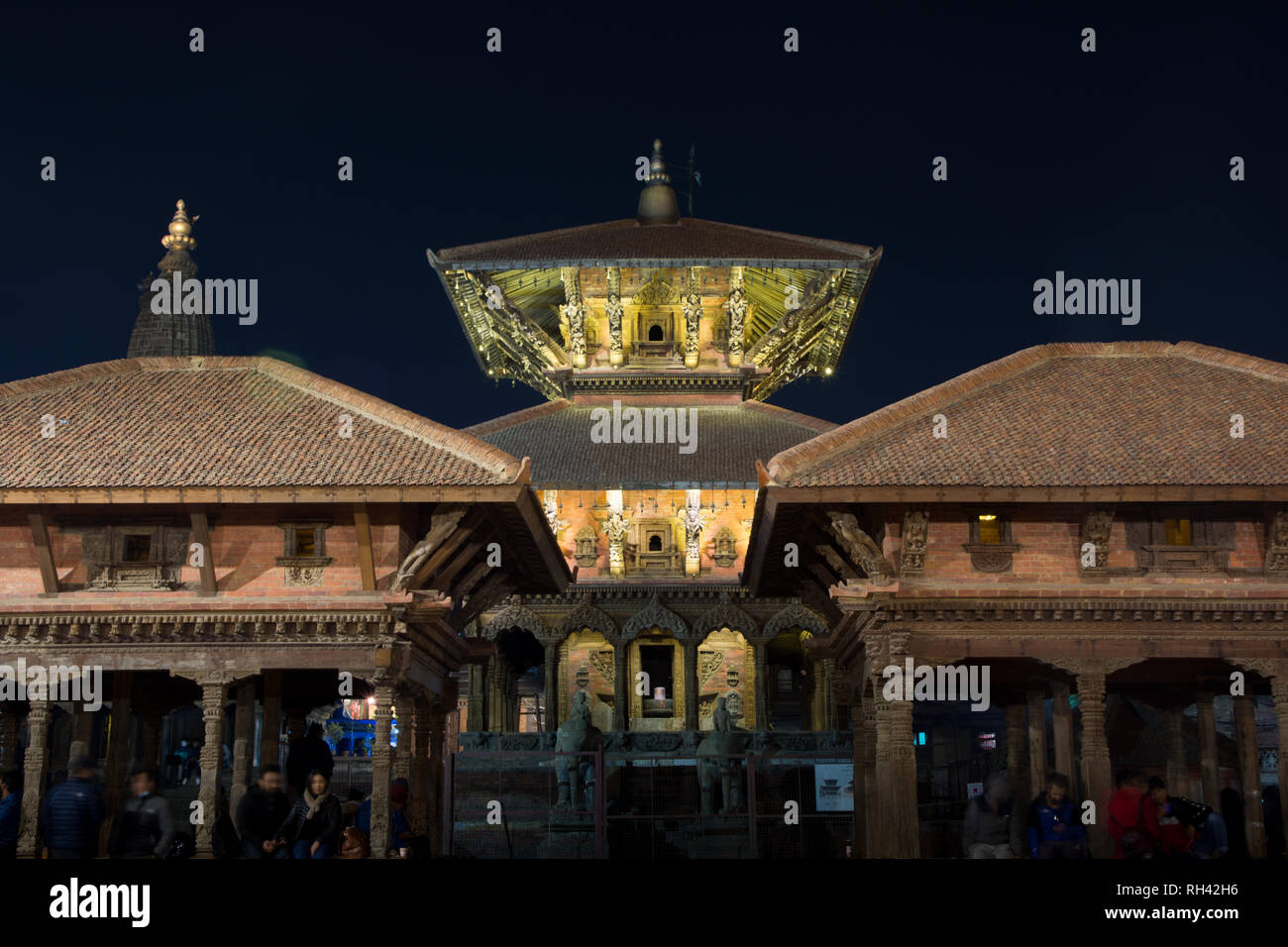 Katmandou, Népal - 5 mai : Krishna Mandir à Patan le Jan 16, 2019. Patan est inscrit au Patrimoine Mondial par l'UNESCO, les temples a mille ans de sa Banque D'Images