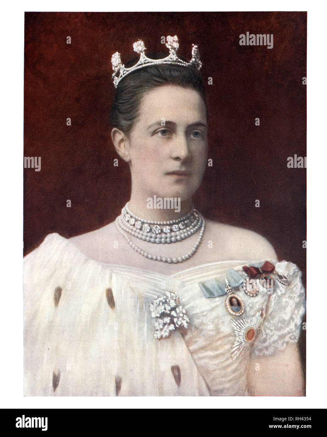 Olga Constantinovna de Russie a été Reine consort des Hellènes comme l'épouse du roi George I. Banque D'Images