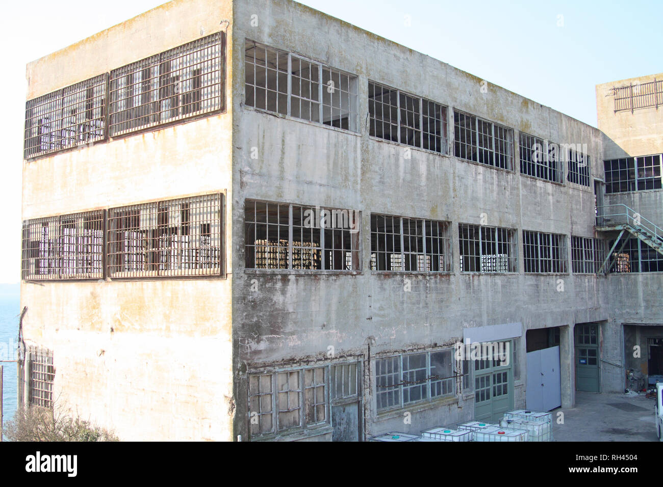 Industries modèle des capacités, l'île d'Alcatraz, San Francisco, California, USA Banque D'Images