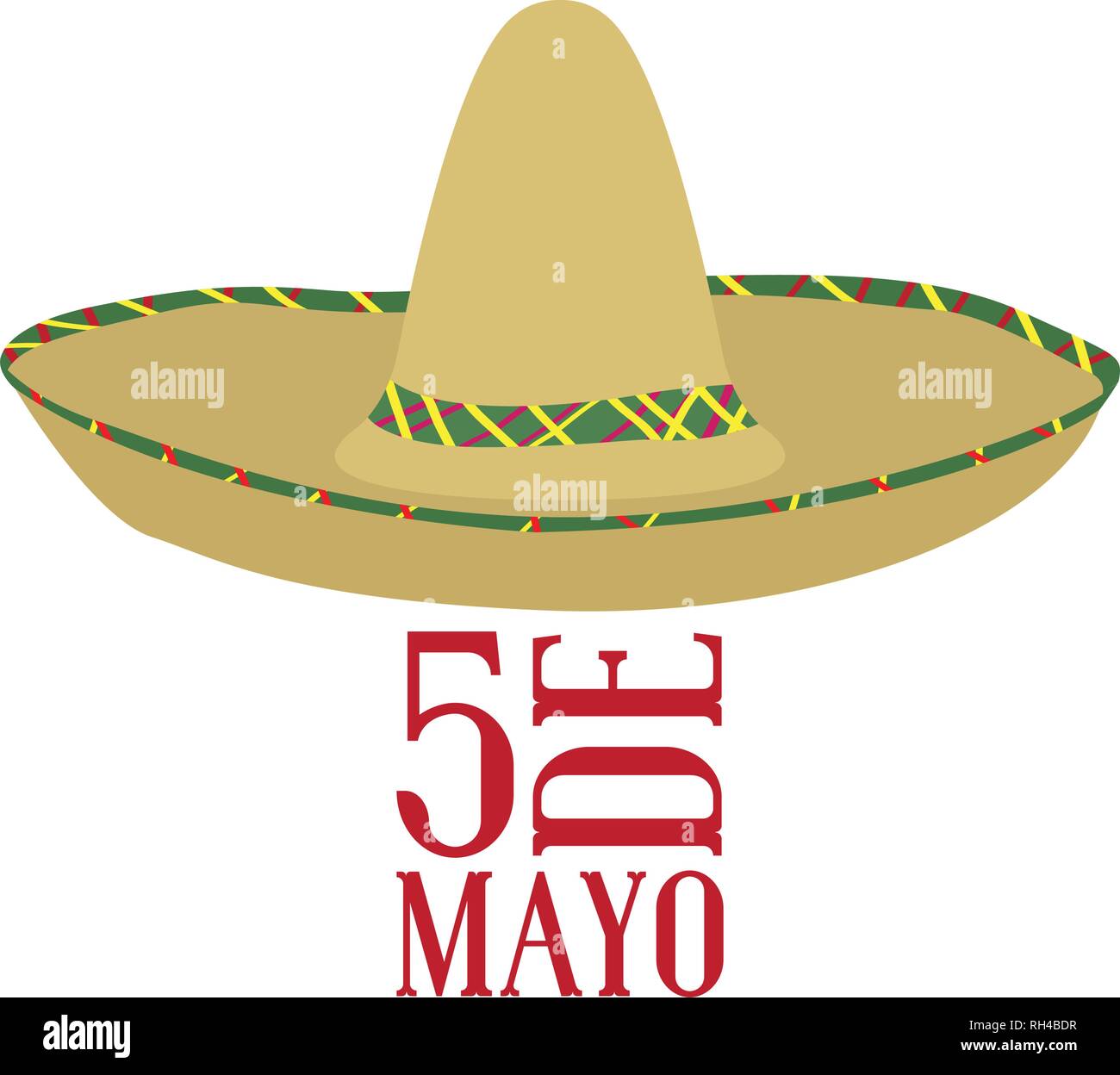 Le Cinco de Mayo. Mexican Hat Illustration de Vecteur