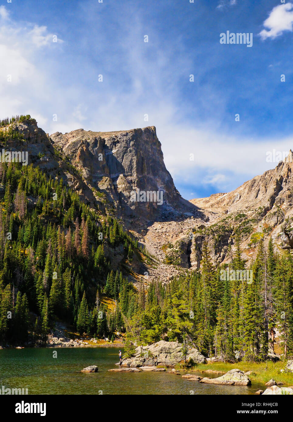 Lac de rêve, Dream Lake Trail, Rocky Mountain National Park, Estes, Colorado, USA Banque D'Images