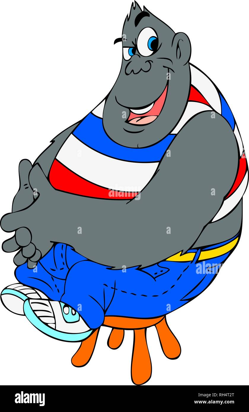 Vector illustration d'un gorille cartoon Illustration de Vecteur