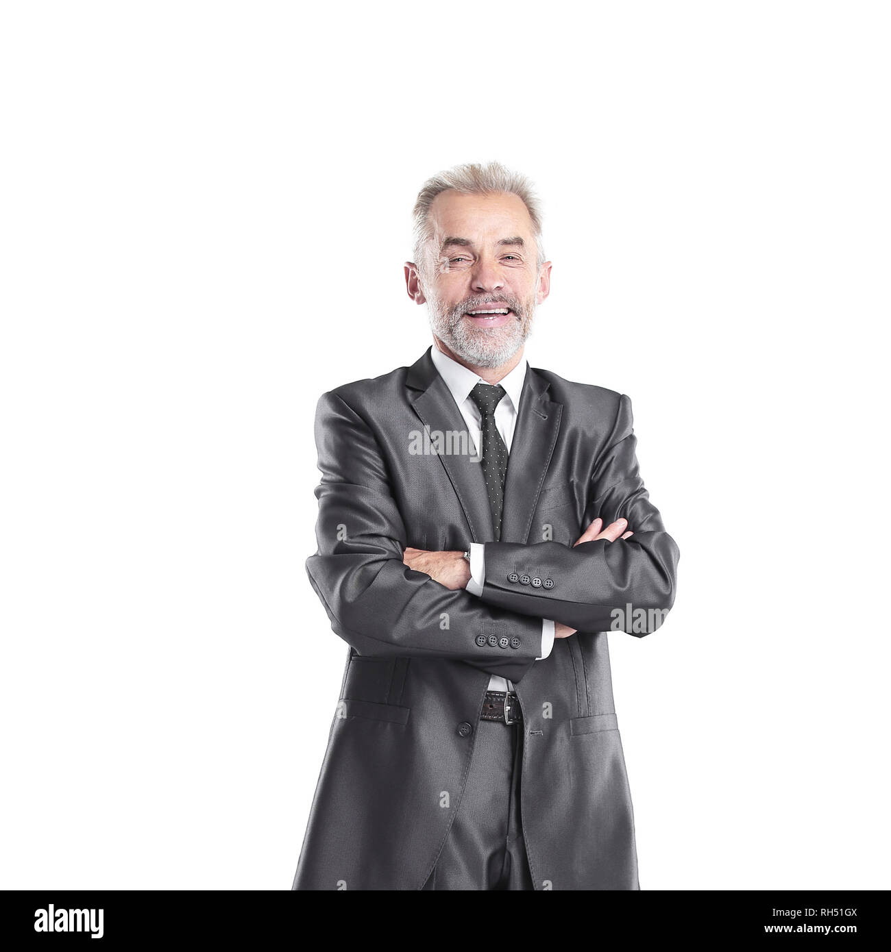 En pleine croissance. businessman en costume d'affaires. Banque D'Images