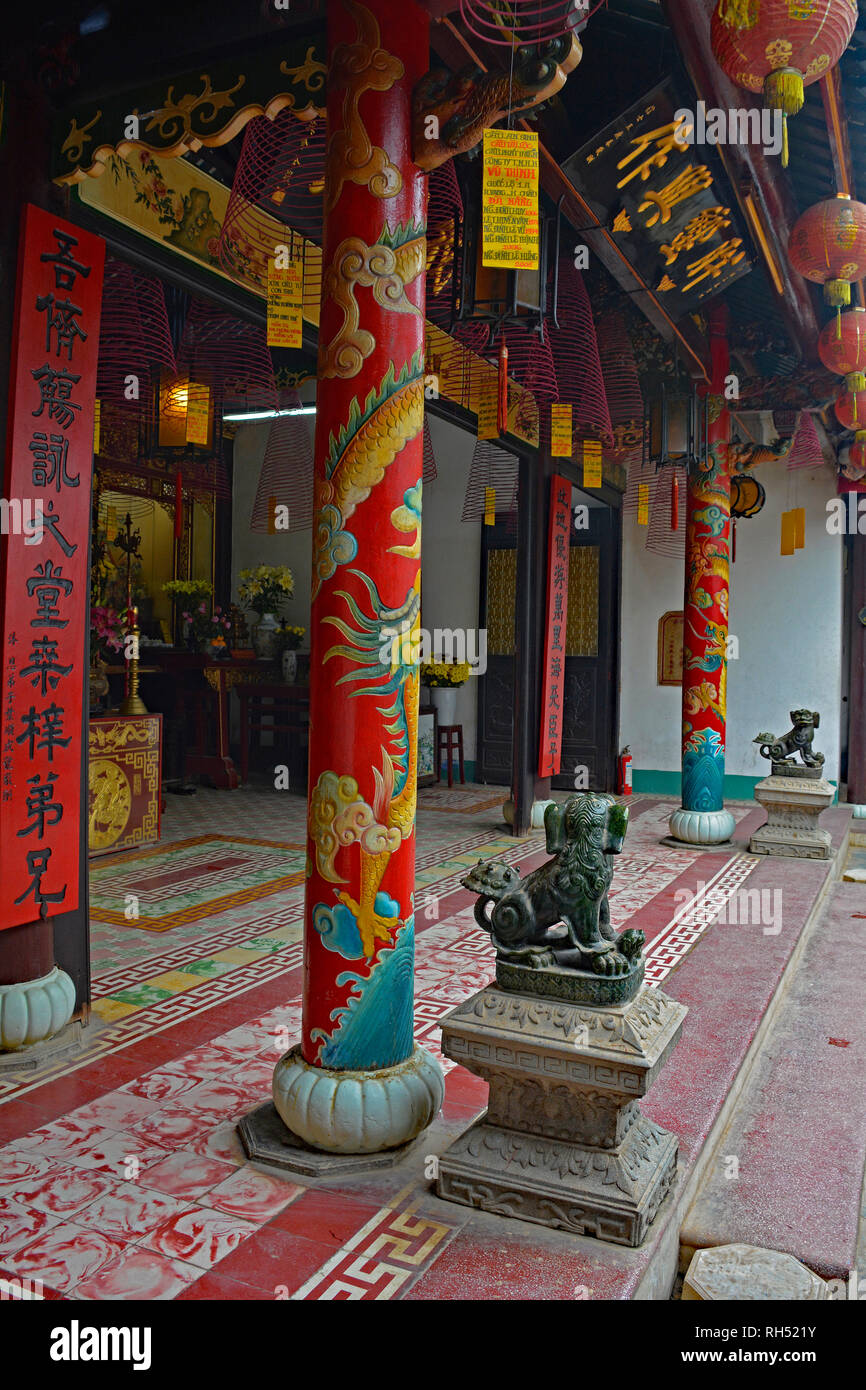 Hoi An, Vietnam - 22 décembre 2017. Le Phuoc Kien (ou Fukian, Fujian ou) de Phuc Kien Assembly Hall construit en 1697 par des marchands chinois dans le quartier historique Banque D'Images