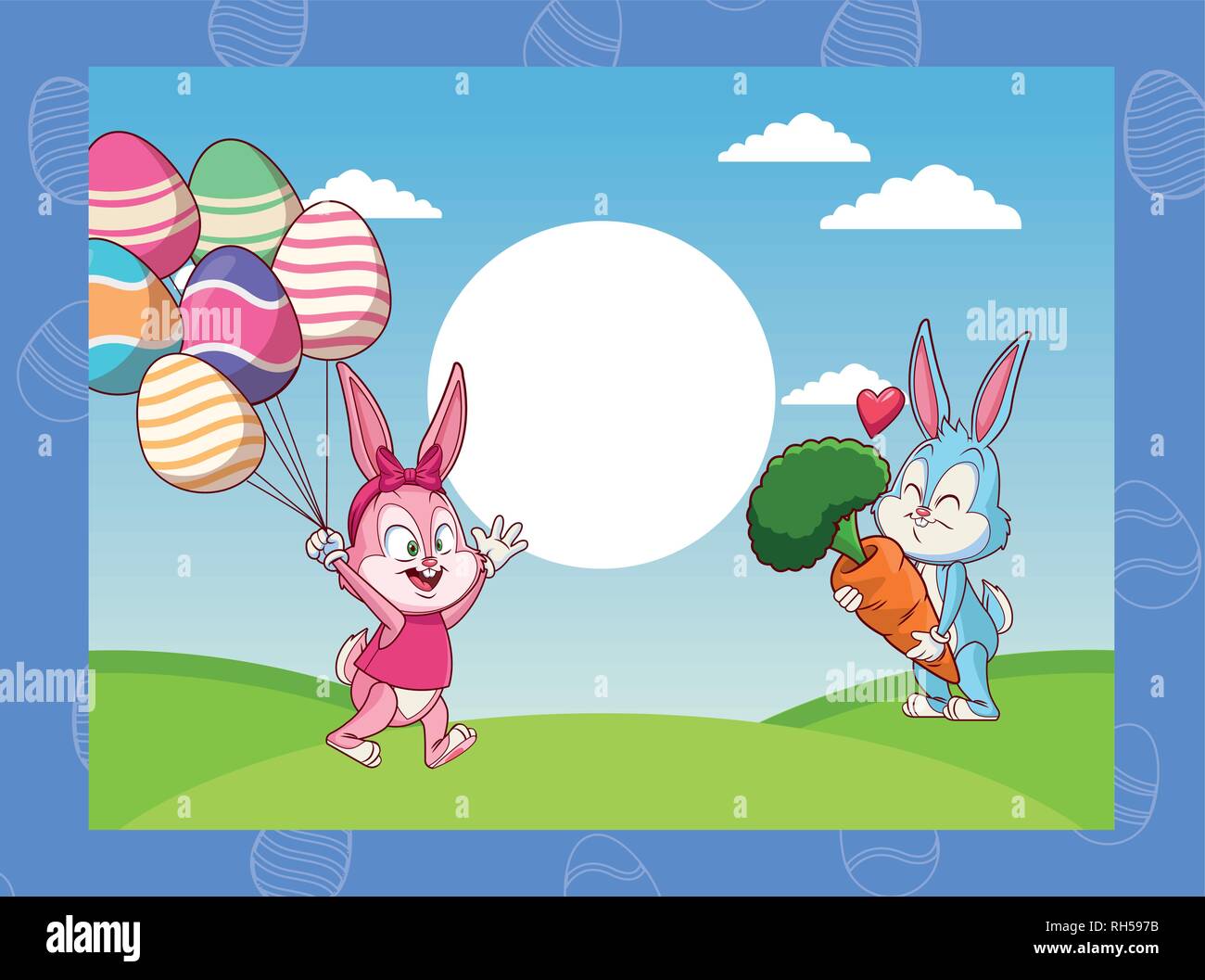 Joyeuses Paques Dessins Animes Image Vectorielle Stock Alamy