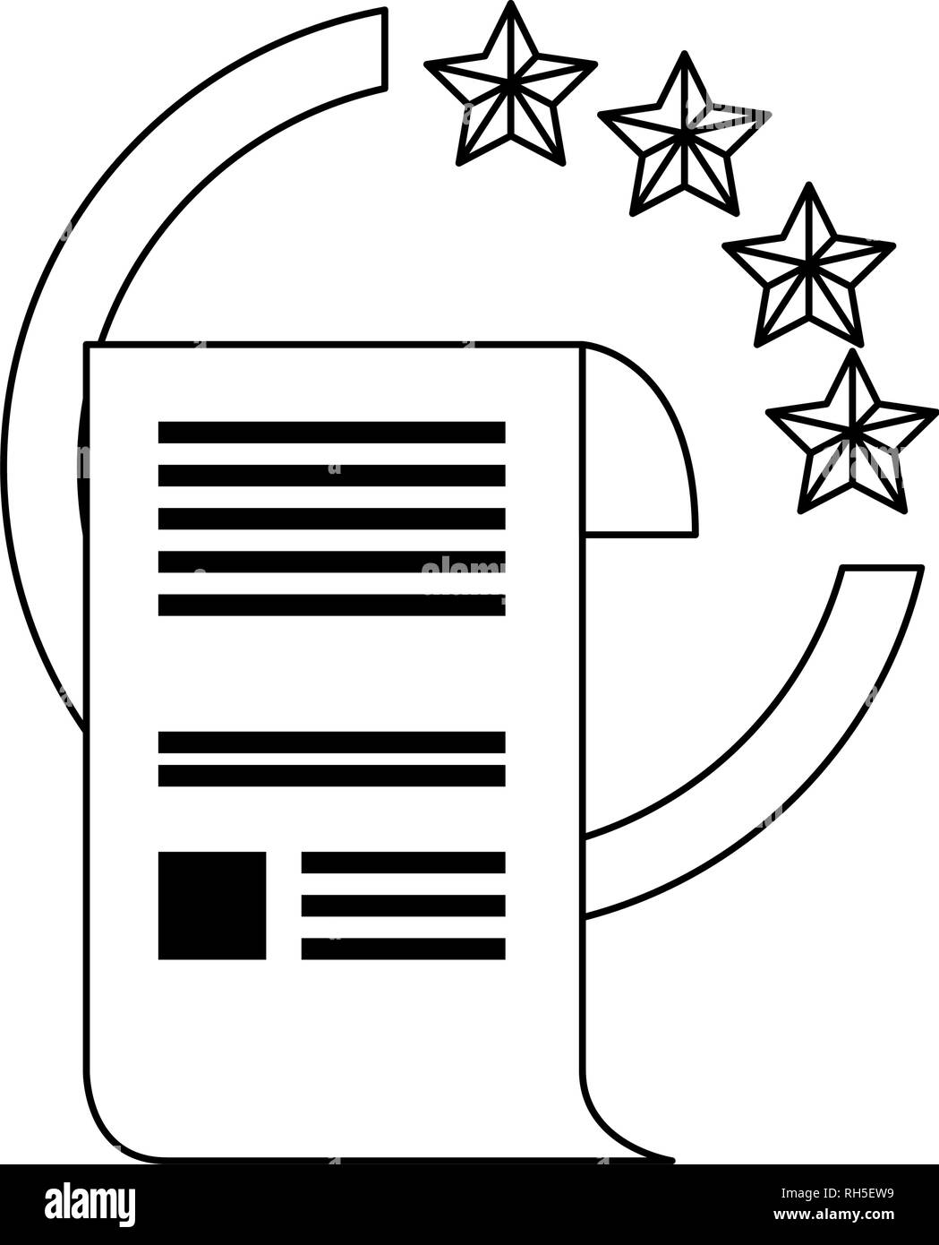 La garantie du contrat d'auteur Brevets stars emblème vector illustration Illustration de Vecteur