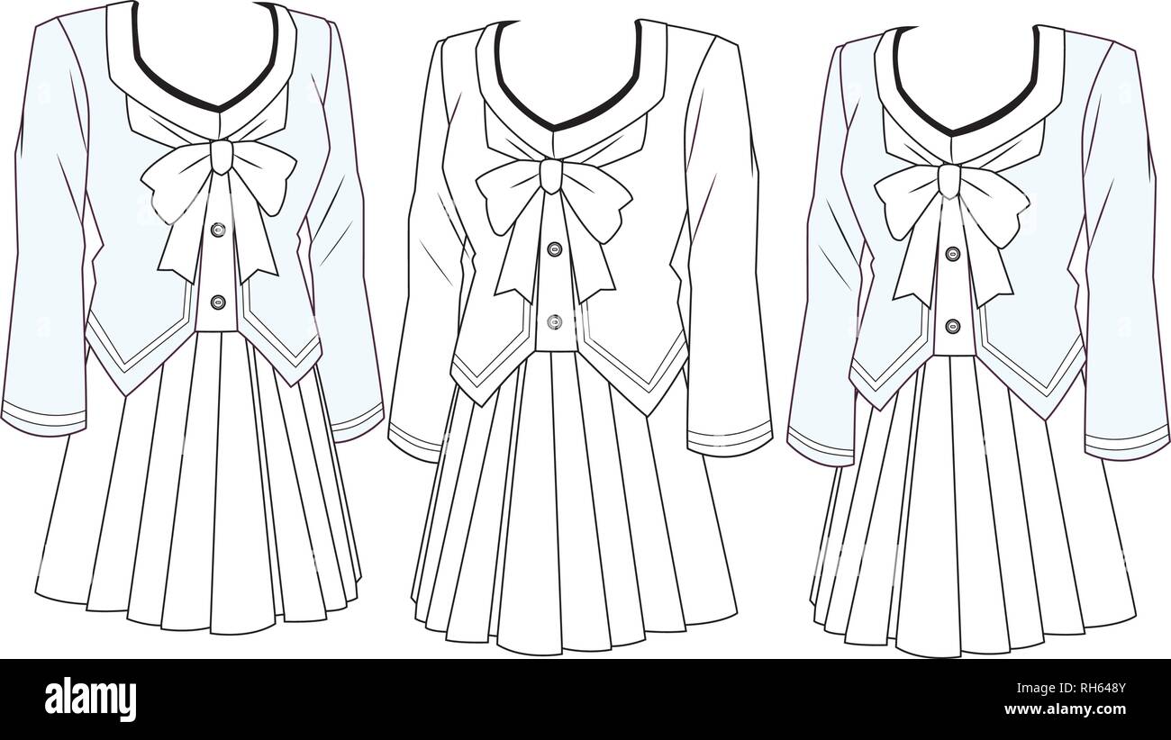 L'uniforme scolaire anime Image Vectorielle Stock - Alamy