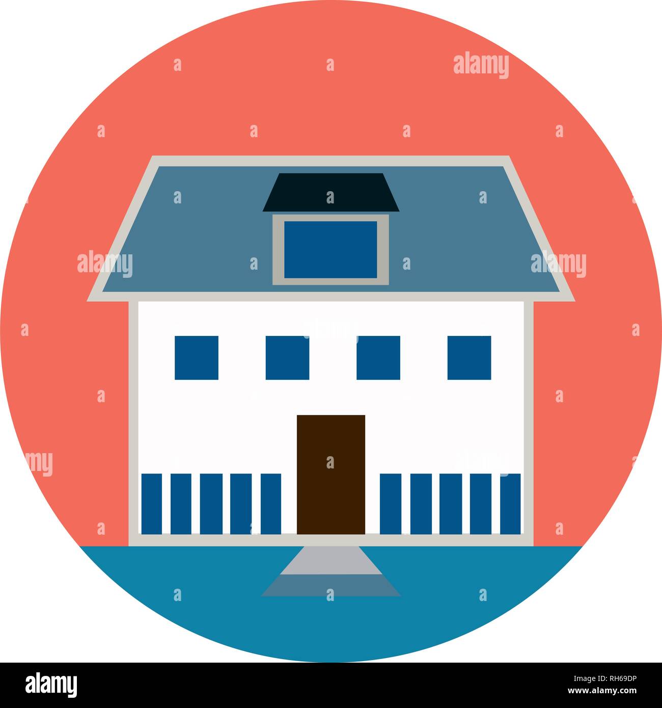 Ronde des icônes. Style d'illustration vectorielle est plat symbole iconique, fond rose. Illustration de Vecteur