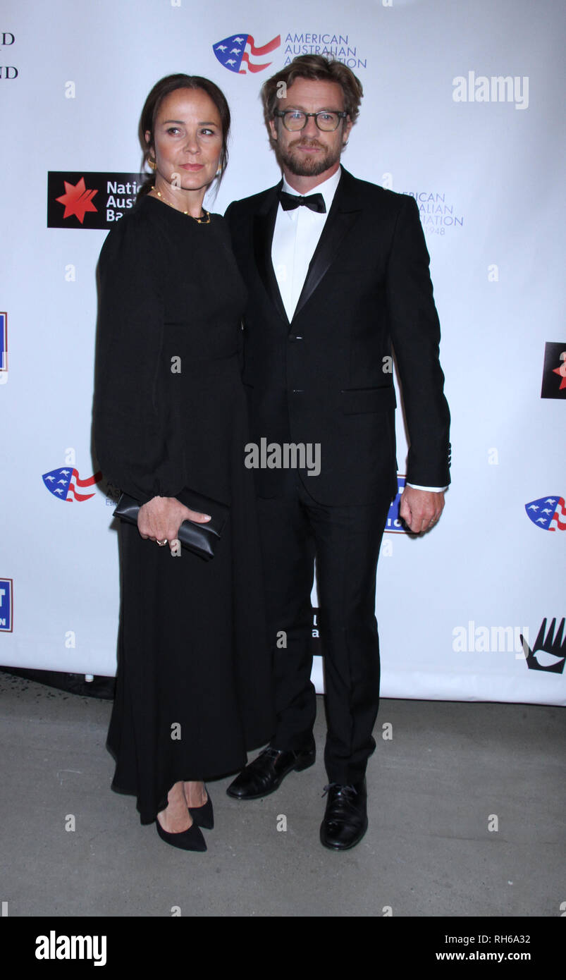 New York, USA. 31 janvier 2019 Rebecca Rigg, Simon Baker, assister à des prix en arts australien moderne Skylight à New York le 31 janvier 2019 Credit : RW/Mediapunch MediaPunch Crédit : Inc/Alamy Live News Banque D'Images