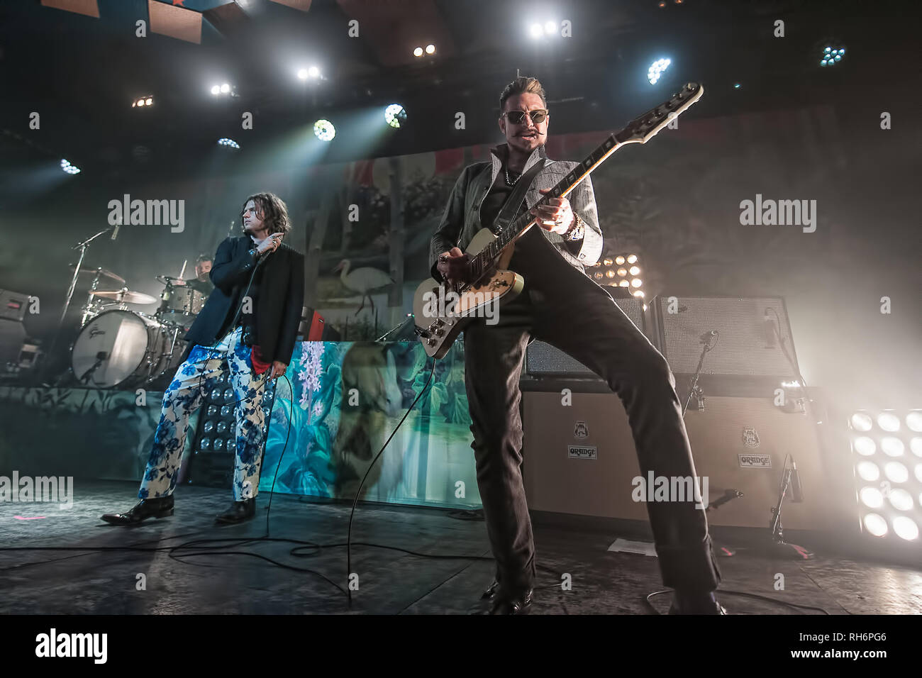Glasgow, Ecosse, Royaume-Uni. 1er février, 2019. Le groupe de rock californien Rival sons, en concert à la salle de bal Barrowlands, Crédit : Stuart Westwood/Alamy Live News Banque D'Images