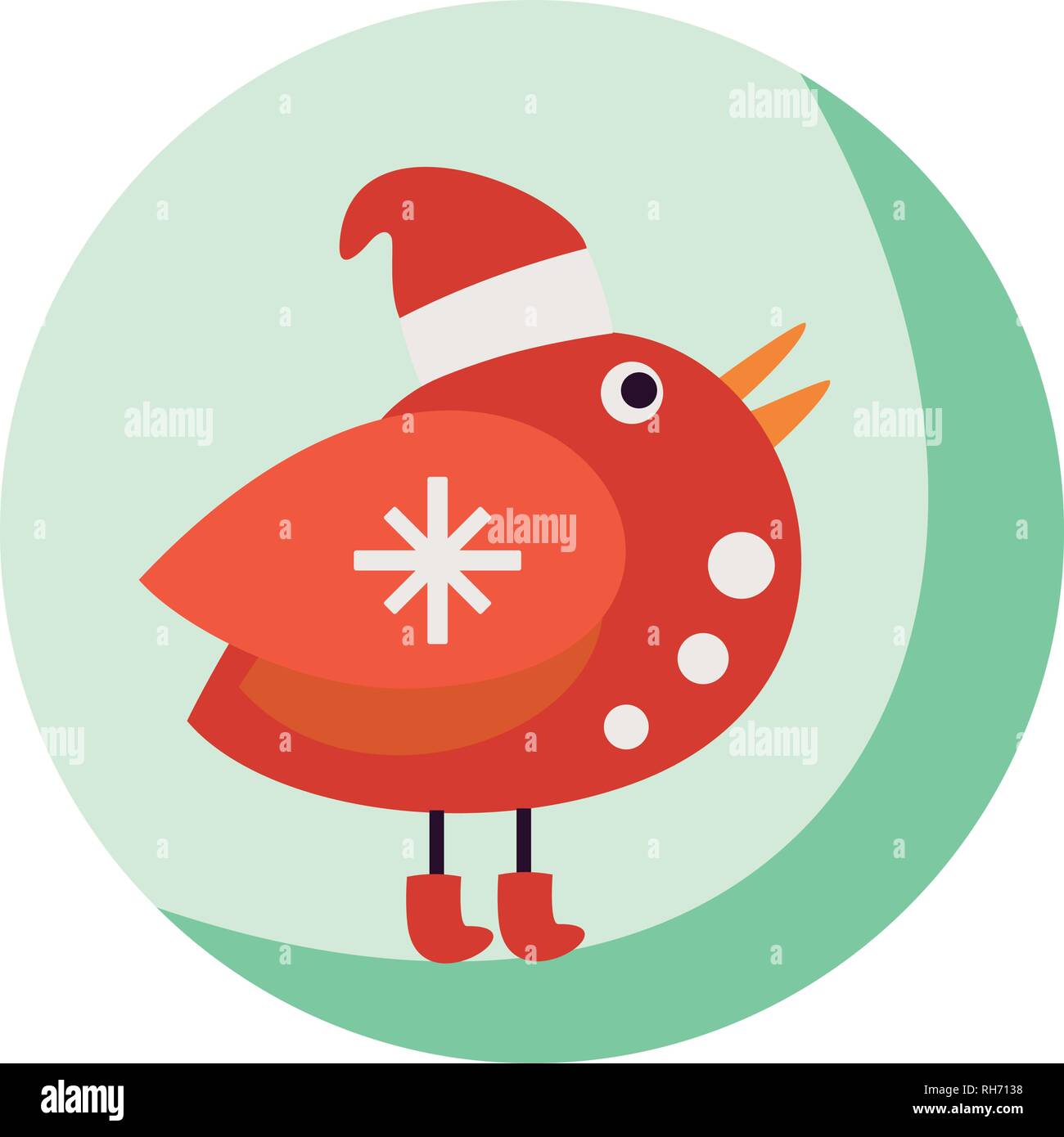 Belle illustration vectorielle avec belle funny bird. Carte de Noël, de l'affiche. Vecteur d'actions. Illustration de Vecteur