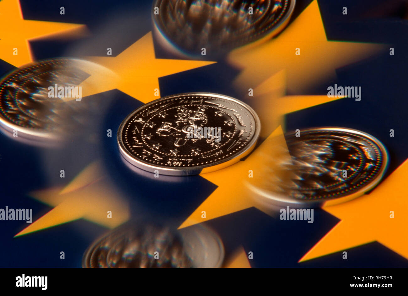 Unité monétaire européenne Banque D'Images