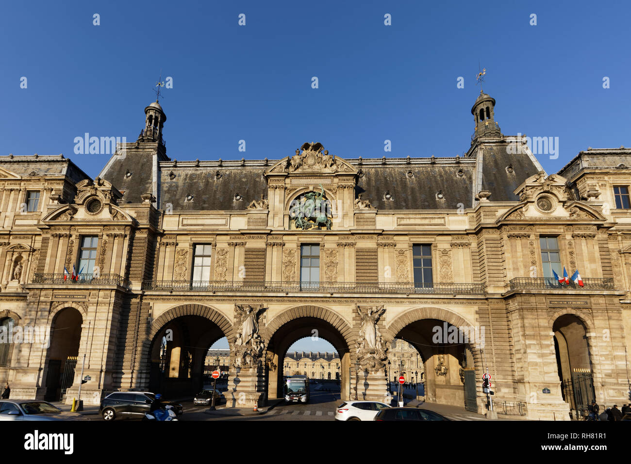 Palais du Louvre, place du Carrousel - Paris, France Banque D'Images