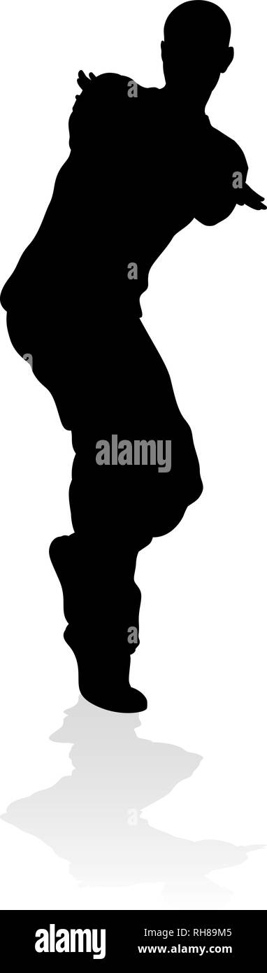 Street Dance Dancer Silhouette Illustration de Vecteur