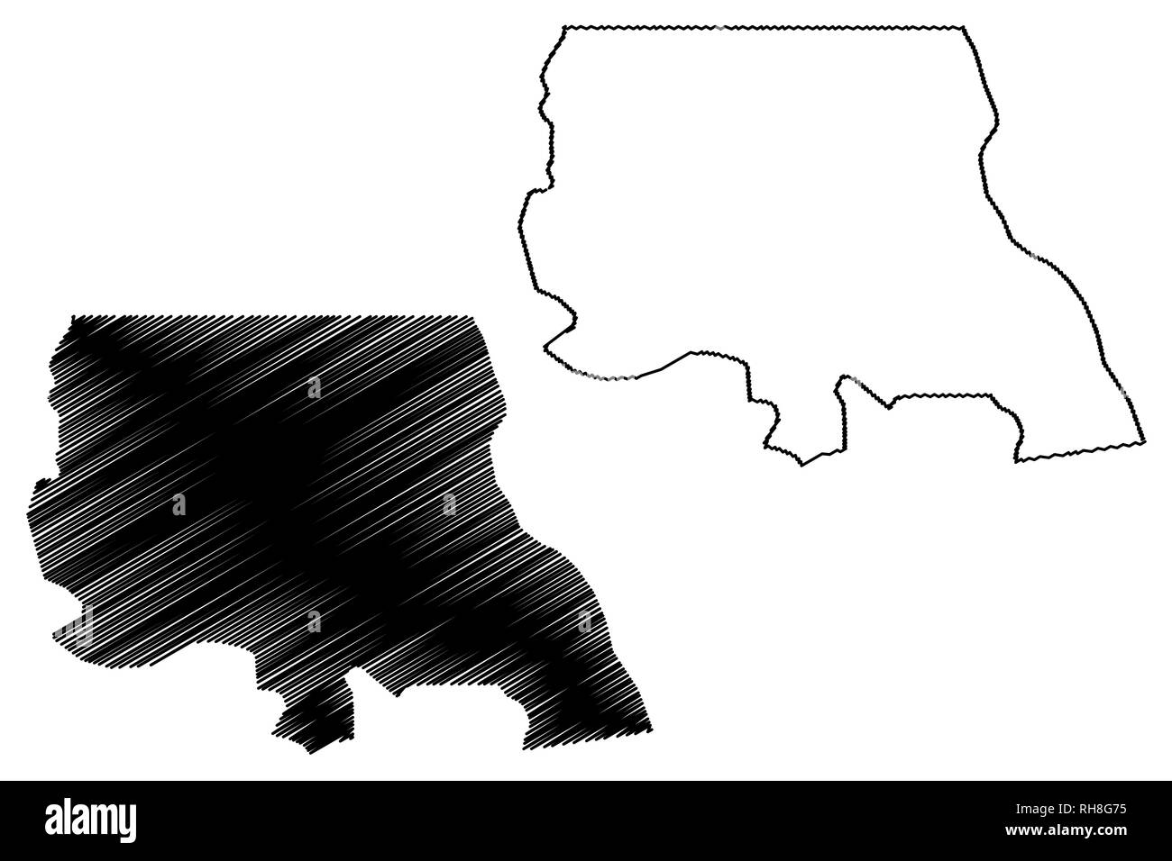 Carte du congo rdc Banque d'images noir et blanc - Alamy