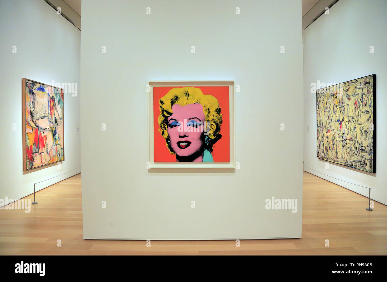 Andy Warhol's Shot Orange Marilyn (1964) L'affichage dans la galerie d'Art Institute of Chicago.chicago.virginia.USA Banque D'Images