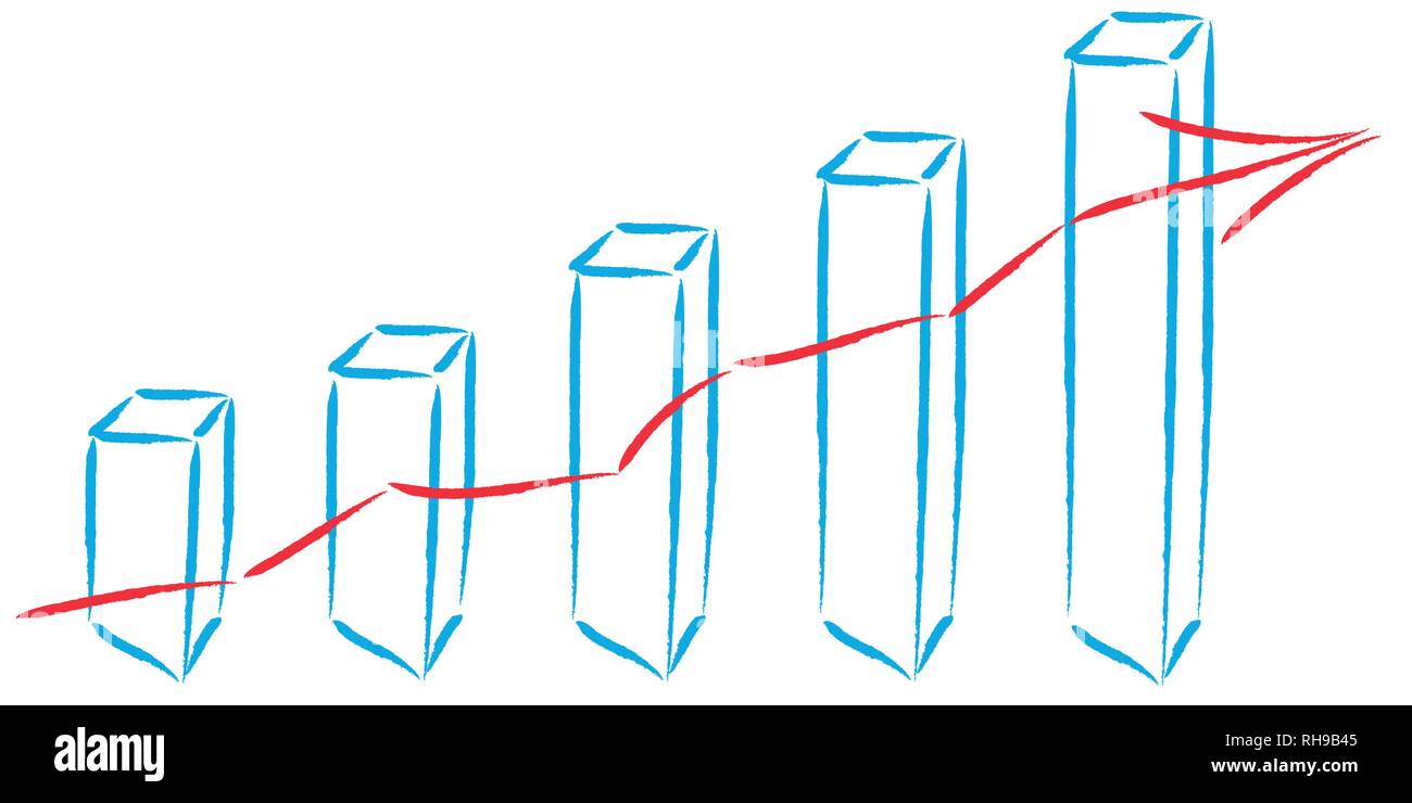 Prix de l'action, d'un diagramme, bilan, Vector Illustration de Vecteur