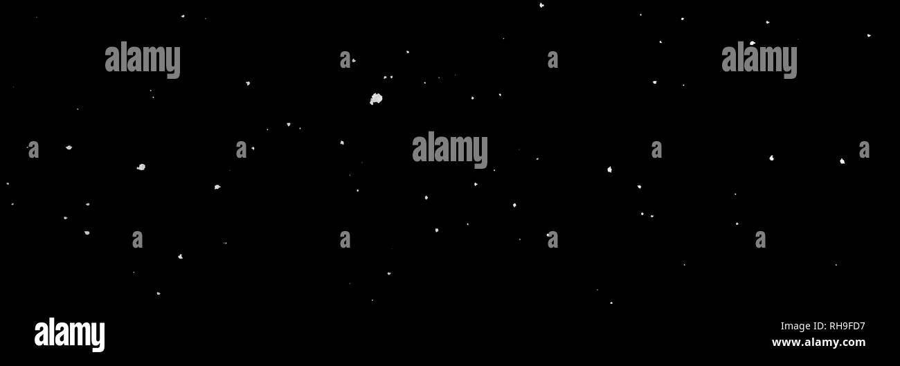 Forte des flocons en face de fond noir Banque D'Images