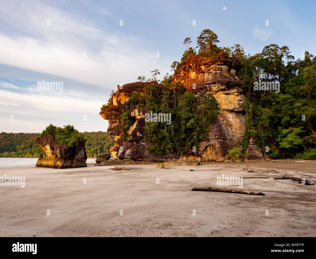 Paysage de parc national de Bako, Sarawak, Bornéo Banque D'Images
