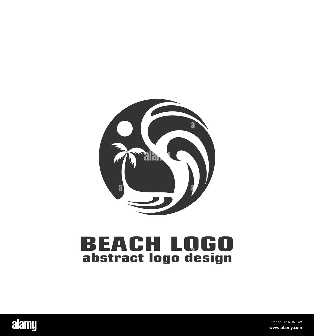 Logo plage plate, abstract logo Vector. Illustration de Vecteur