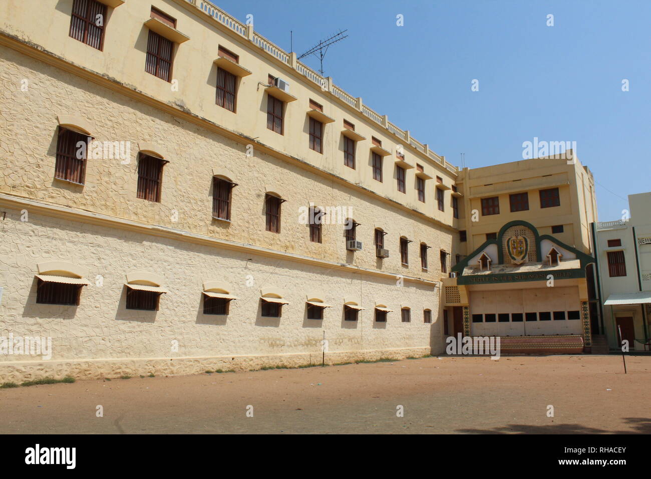 Bâtiment de l'école indienne Banque D'Images