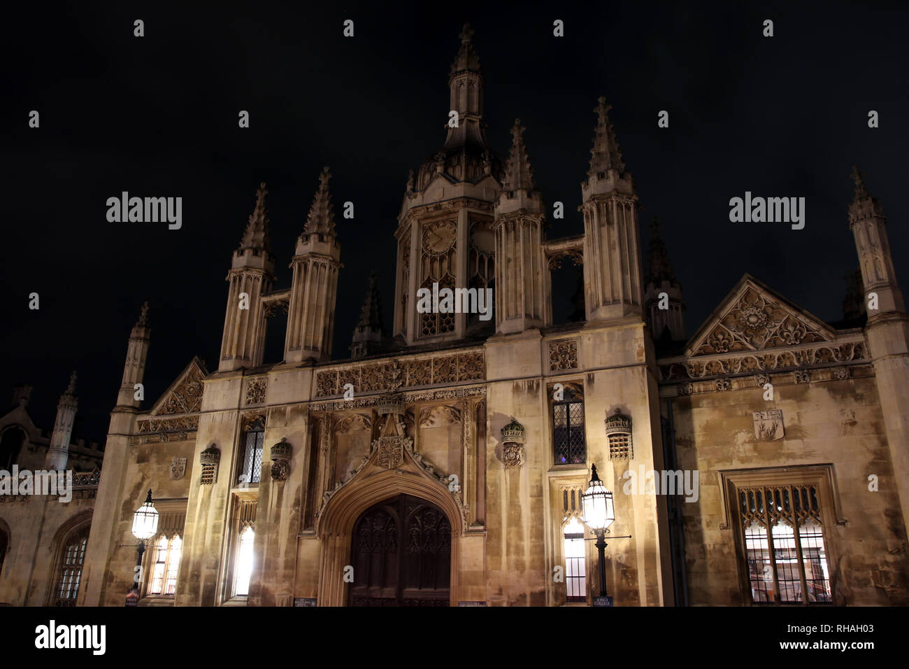 Nuit dans la région de Cambridge, Angleterre Banque D'Images