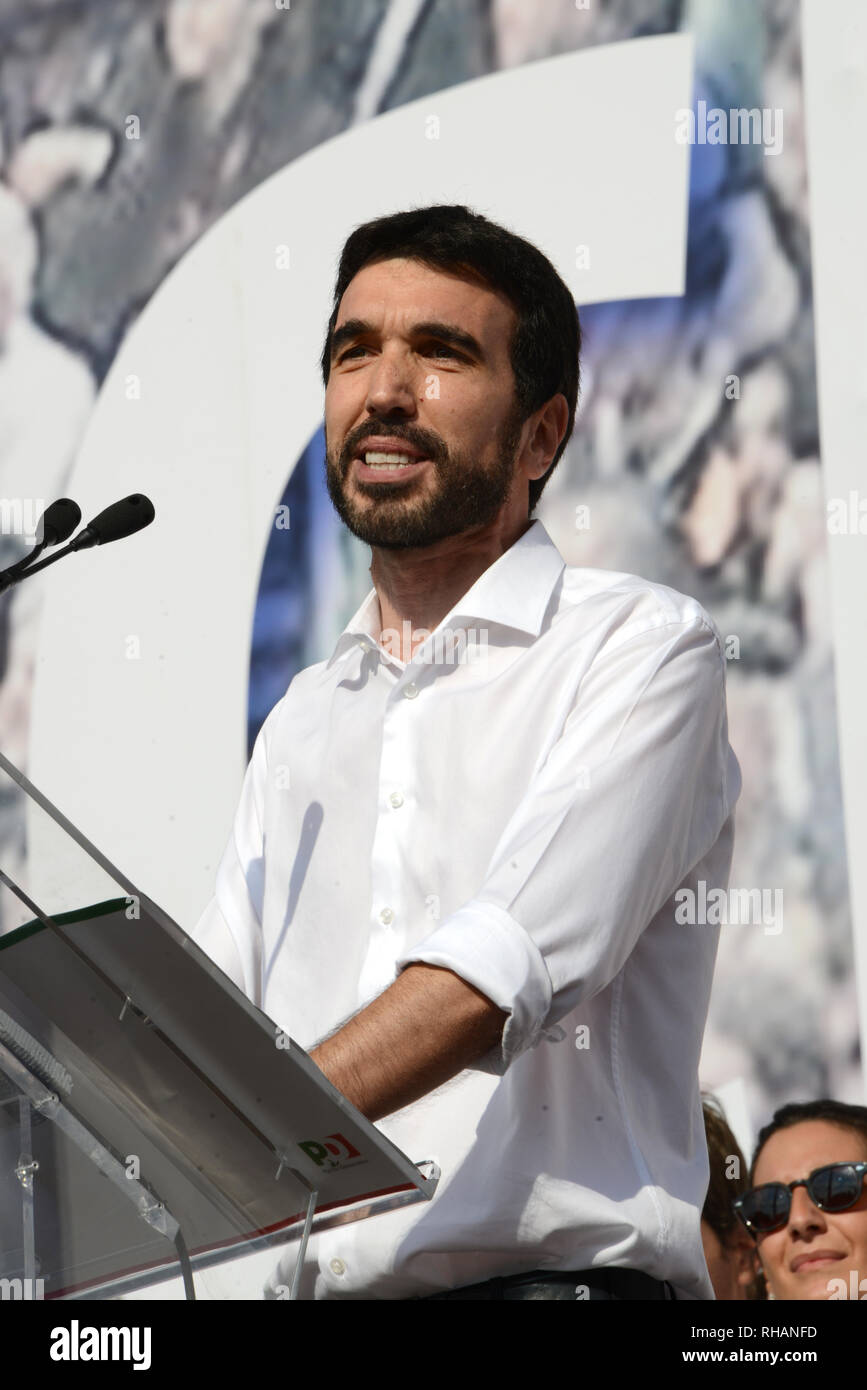 ROME - 30 septembre 2018 : l'exposant du Parti démocratique italien Maurizio Martina, lors de l'événement "per un'Italia che non ha paura". Banque D'Images