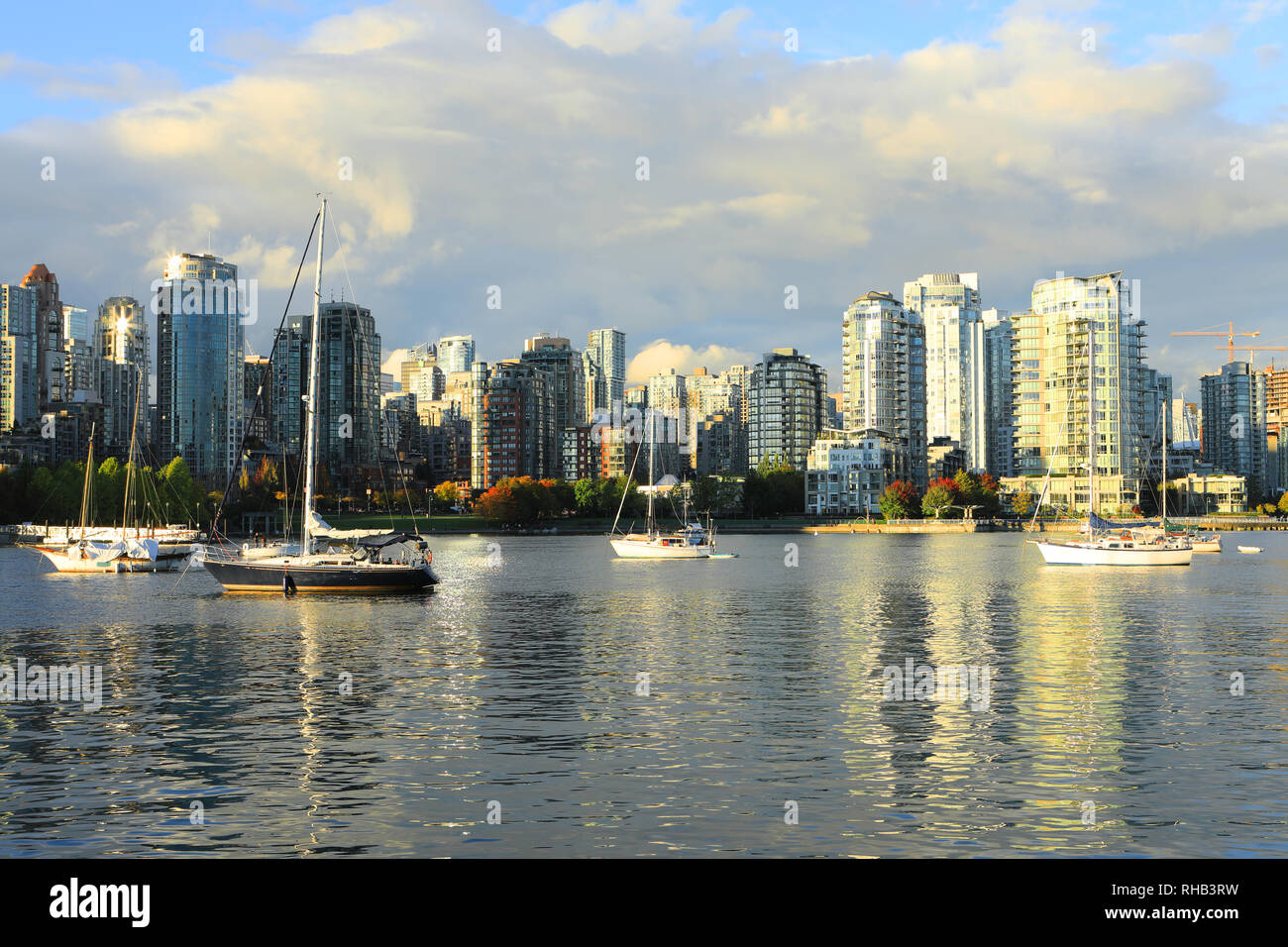 Une vue ensoleillée de la ville de Vancouver, Canada Banque D'Images