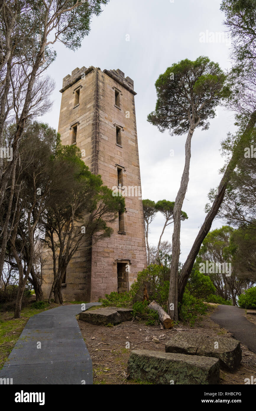 Ben Boyd, Parc National , Australia-December 31, 2018 : vue sur Ben Boyd Tower, un tour de 23 mètres construit en 1847, initialement conçu comme un phare Banque D'Images