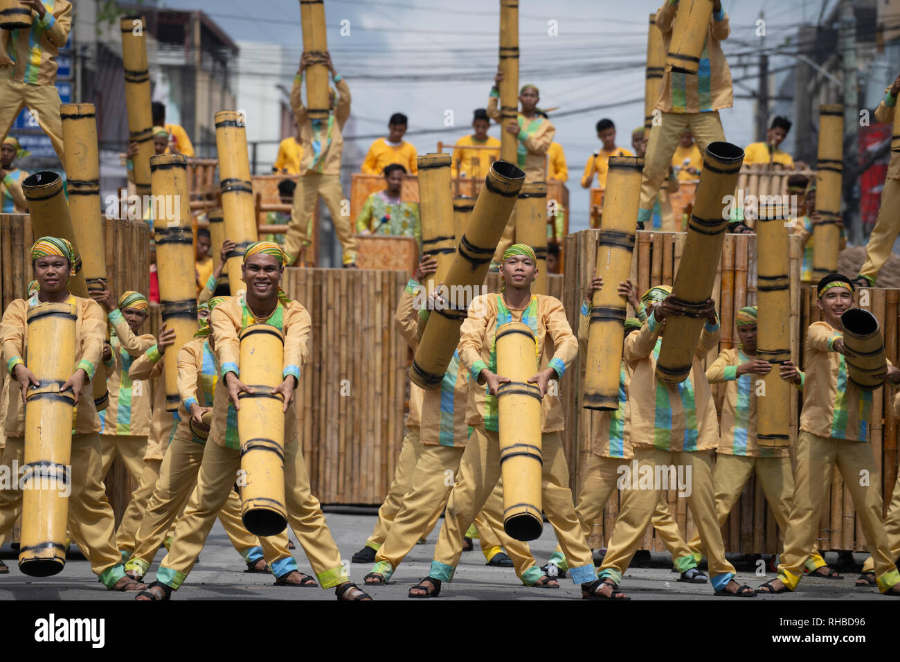 26/01/2019 Kasadyahan.fait partie de l'Dinagyang Festival organisé chaque année à Iloilo, Philippines.Cet événement célèbre les aspects culturels de t Banque D'Images