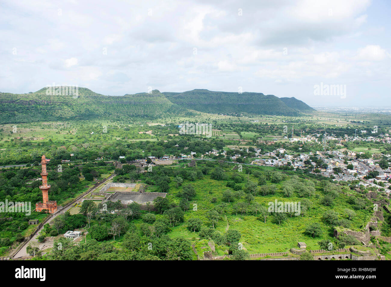Vue de Daulatabad Fort Deogiri, Maharashtra, Inde Banque D'Images