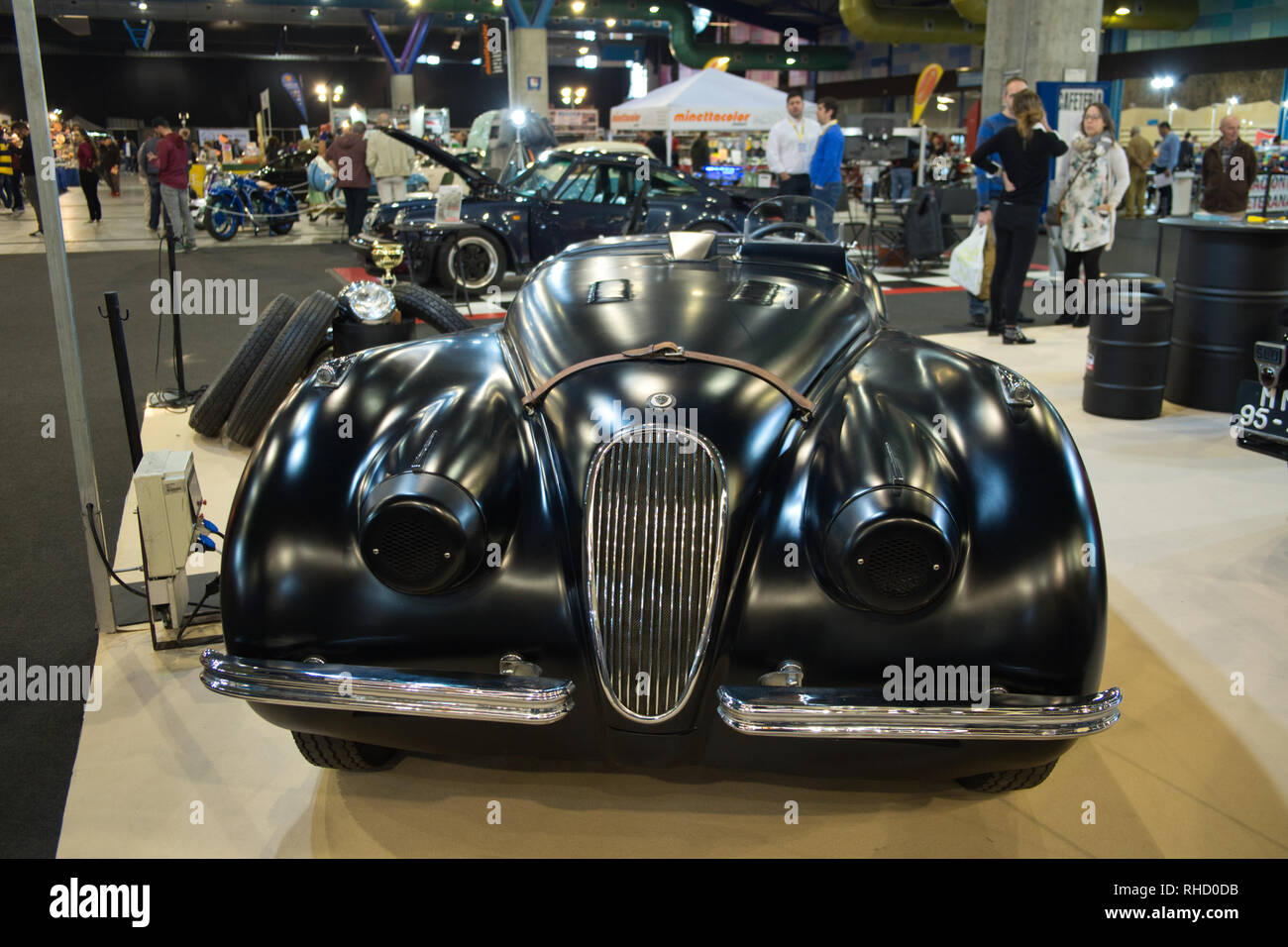 1954 Jaguar XK 120 Roadster. Retro 2019 Málaga. L'Espagne. Banque D'Images