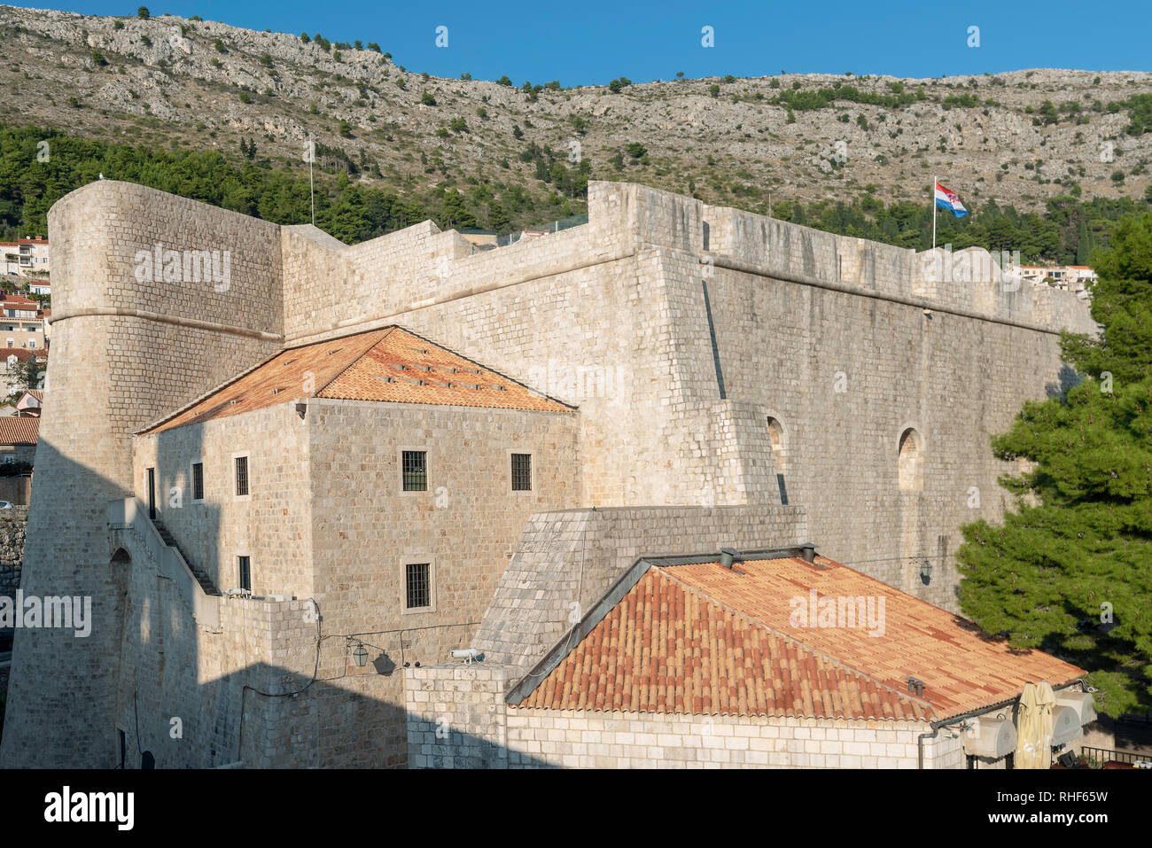 Le Fort Revelin, dans la vieille ville de Dubrovnik, Croatie Banque D'Images