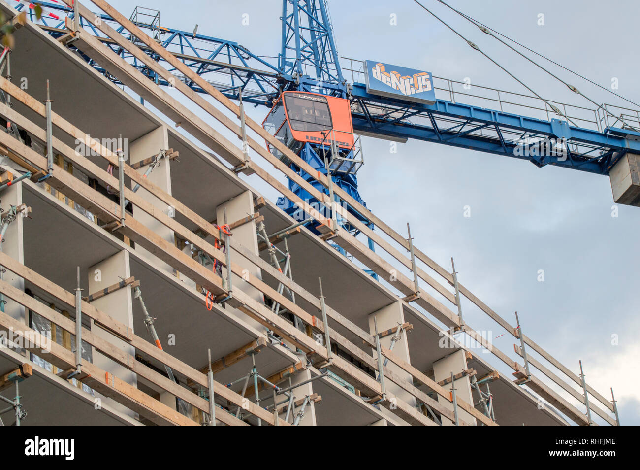 La construction sociale 86 Location de maisons à l'Hugo De Vrieslaan Street Amsterdam Pays-Bas 2018 Banque D'Images