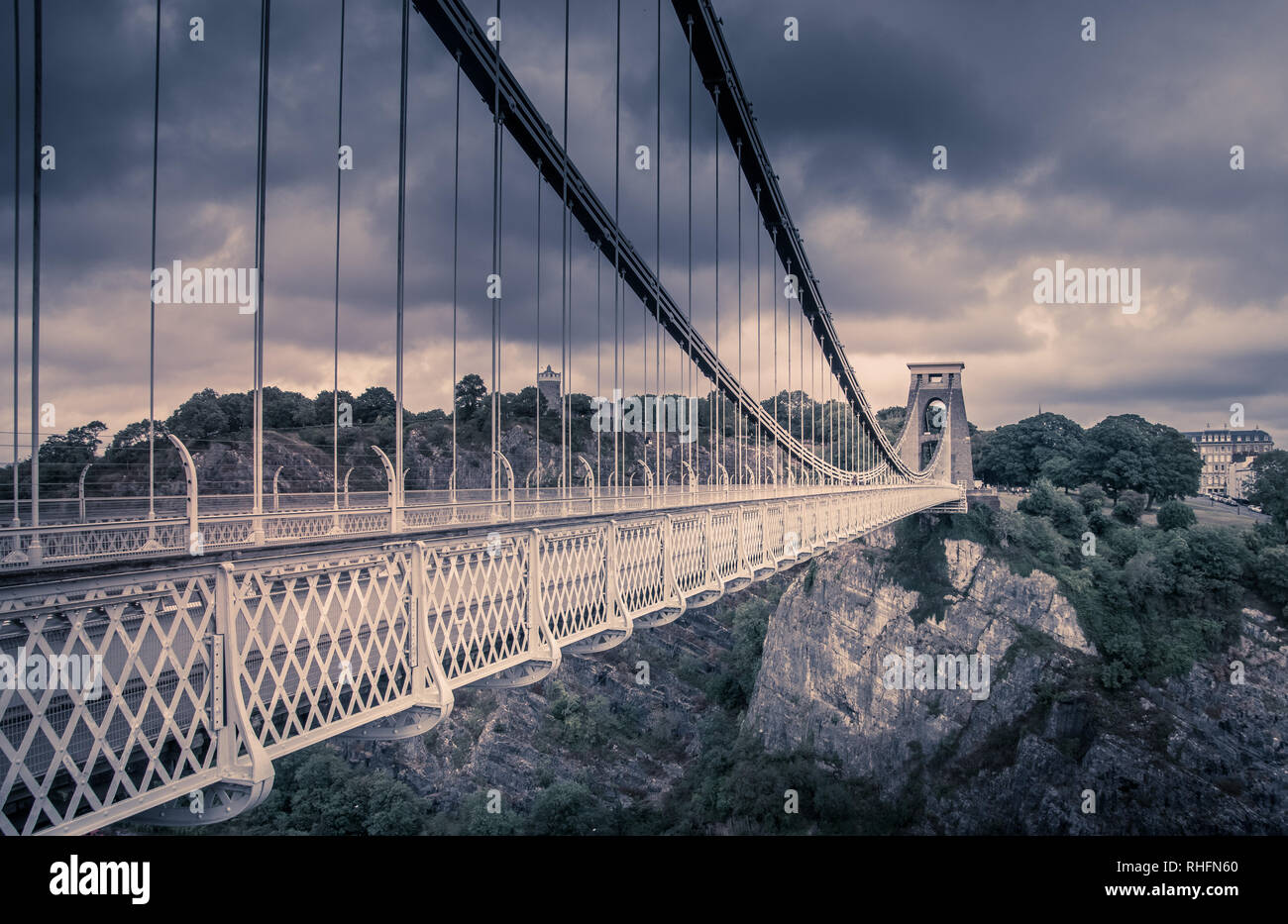 Pont de Bristol. L'espace pour le texte. Droit Banque D'Images