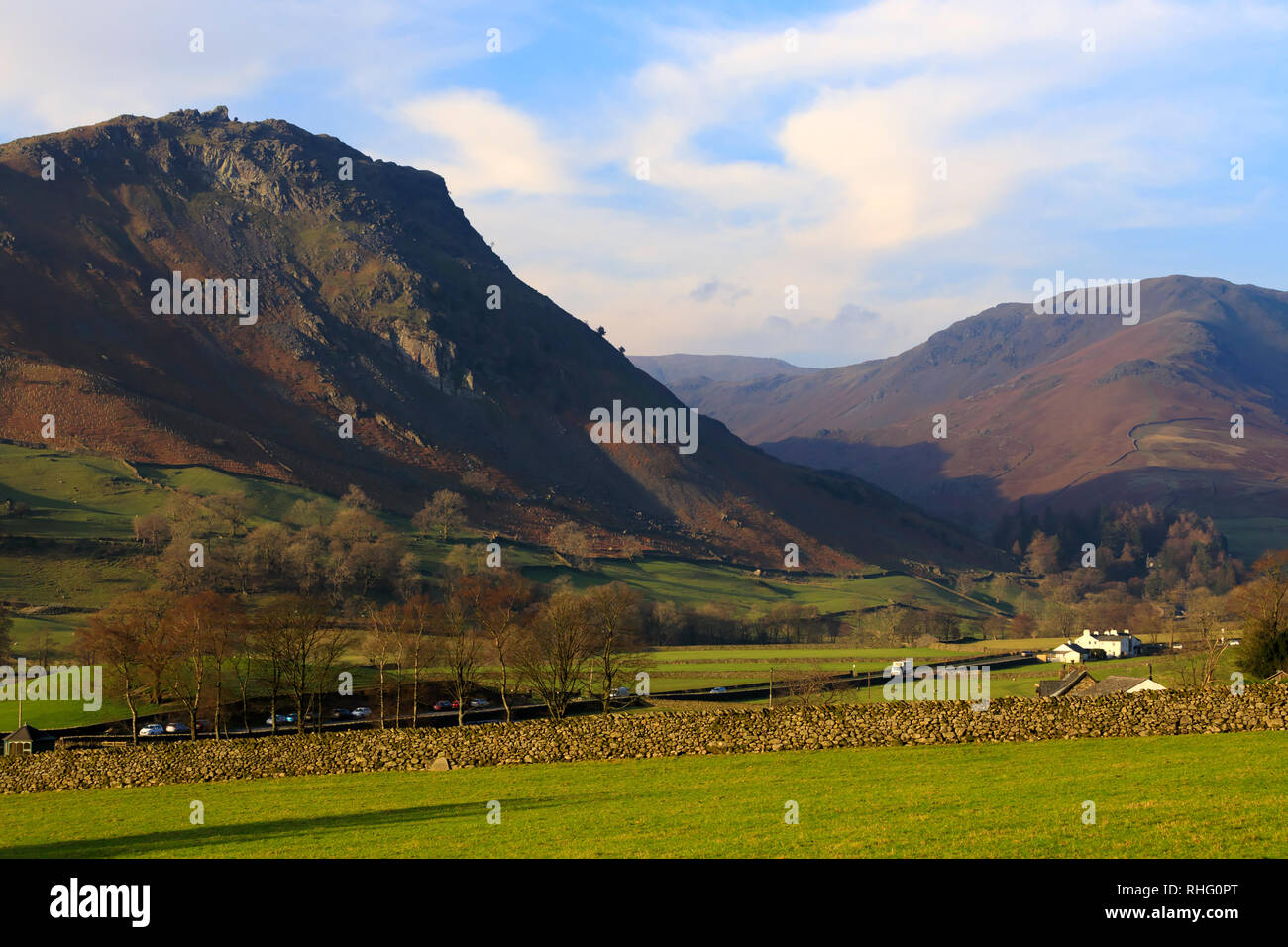 Helm Crag et Wythburn Fells, Grasmere, Lake District National Park Banque D'Images