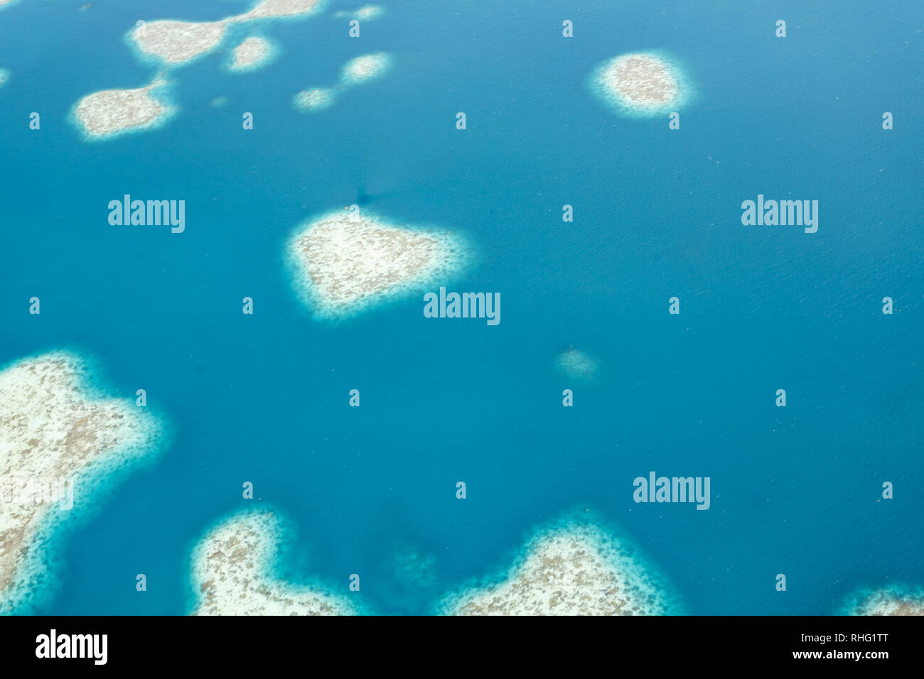 Motif unique et les couleurs des hauts-fonds des récifs coralliens dans le Pacifique sud Banque D'Images