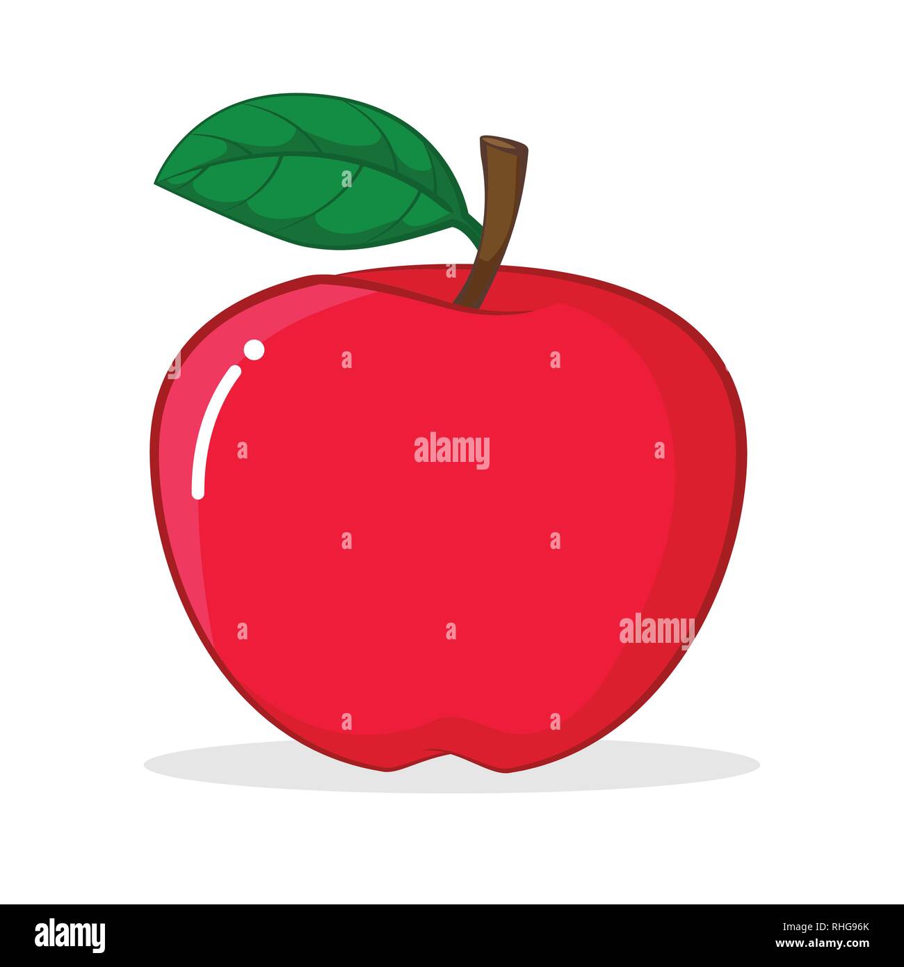 Illustration de pomme rouge, frais sain, produits bio de fruits naturels. Vector Illustration Illustration de Vecteur