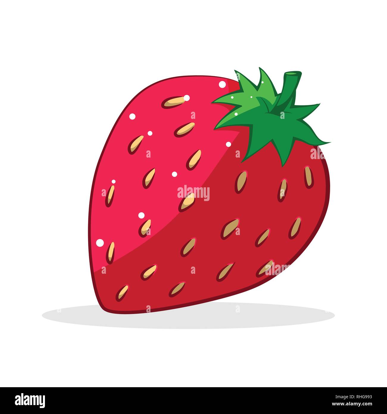 Illustration de fraise rouge, frais sain, produits bio de fruits naturels. Vector Illustration. Illustration de Vecteur