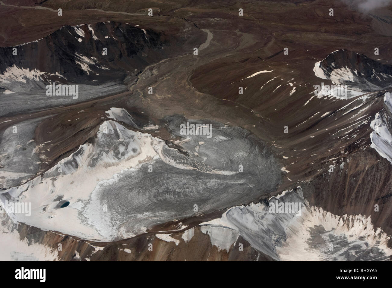 Résumé motif naturel de haute montagne, les pentes du glacier et Brown. Banque D'Images