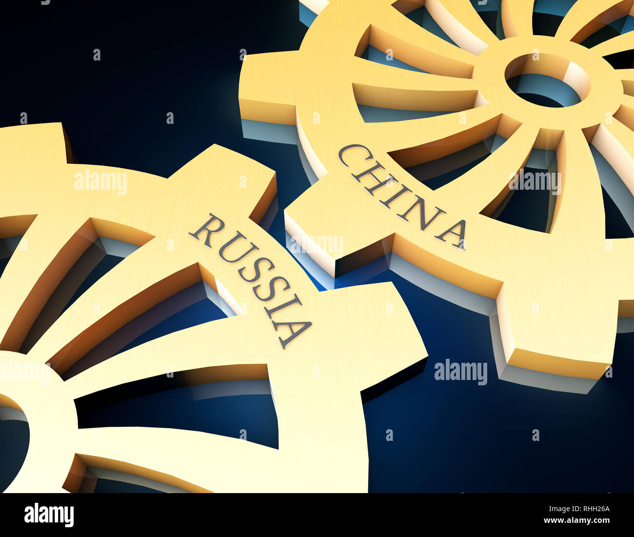 L'équipement russe et l'équipement chinois, des relations étroites et la coopération Banque D'Images