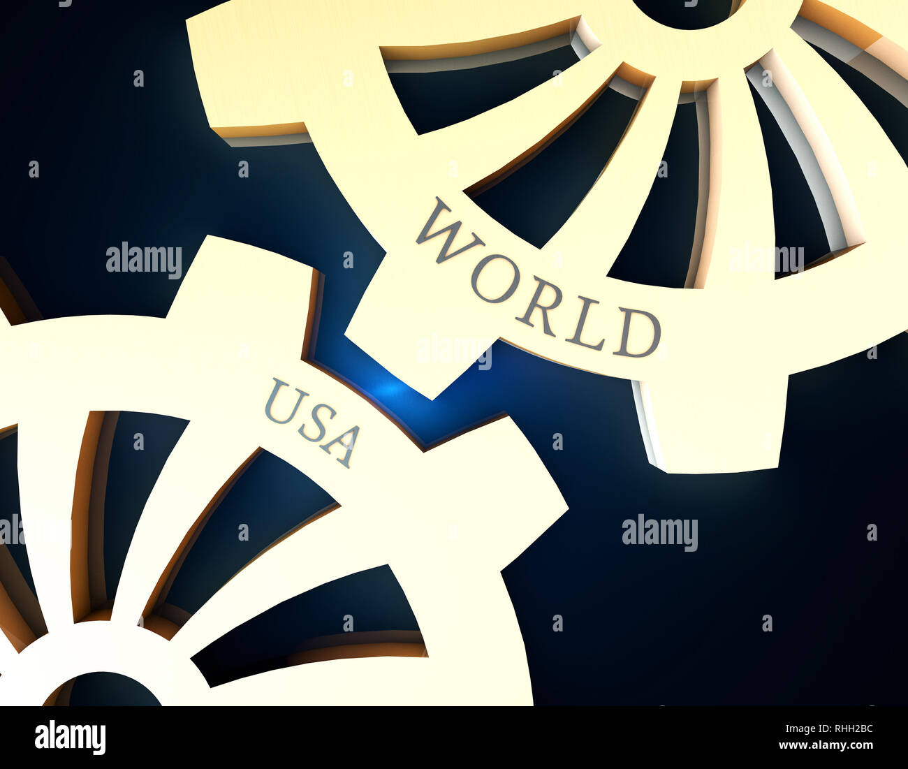 American Gear et World Gear, relations étroites et coopération Banque D'Images