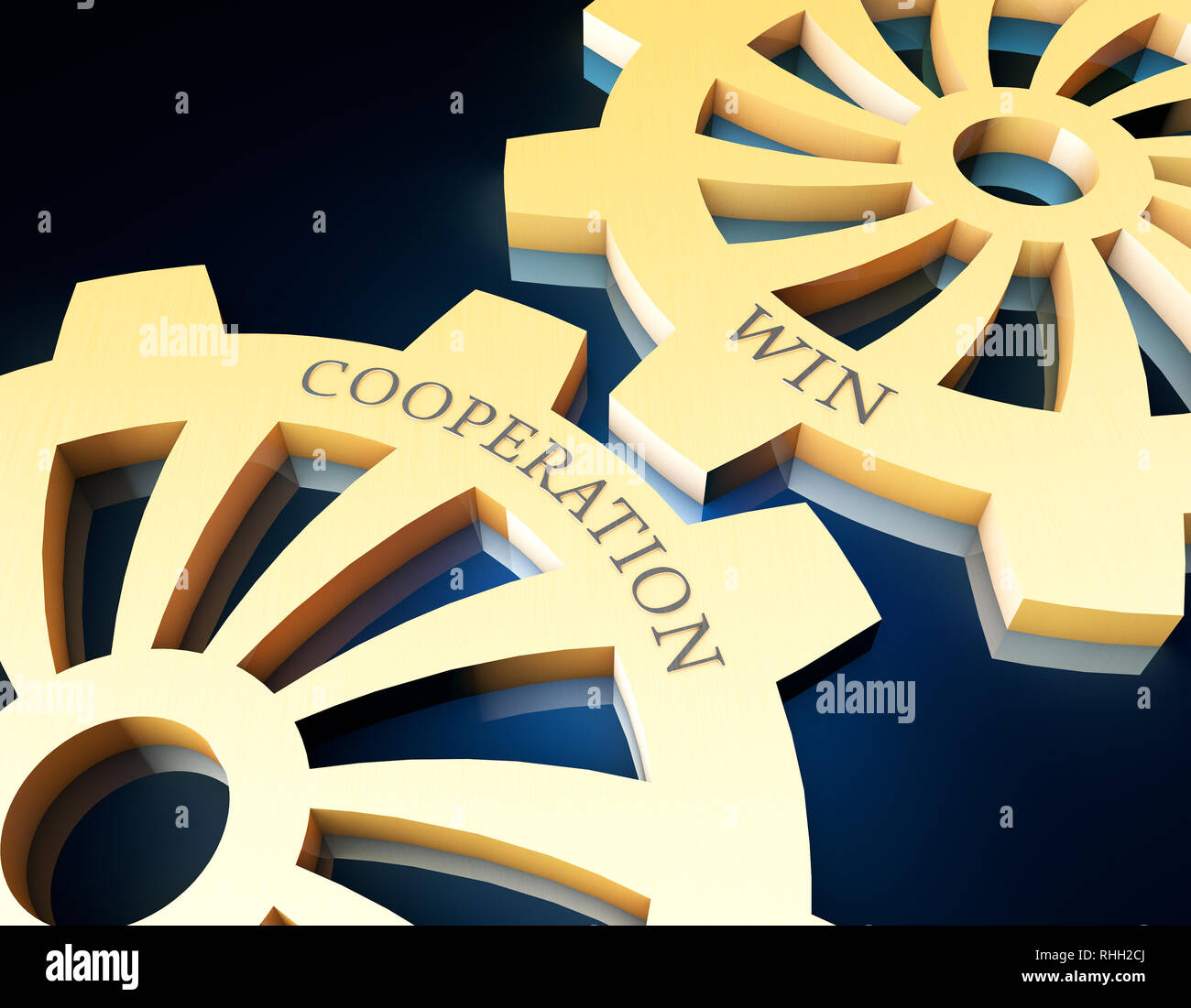 Équipement coopératif et équipement de victoire, relation étroite et coopération Banque D'Images